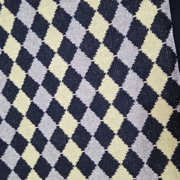 LOFT Navy and Cream Geometric Sweater - Picture 5 of 9